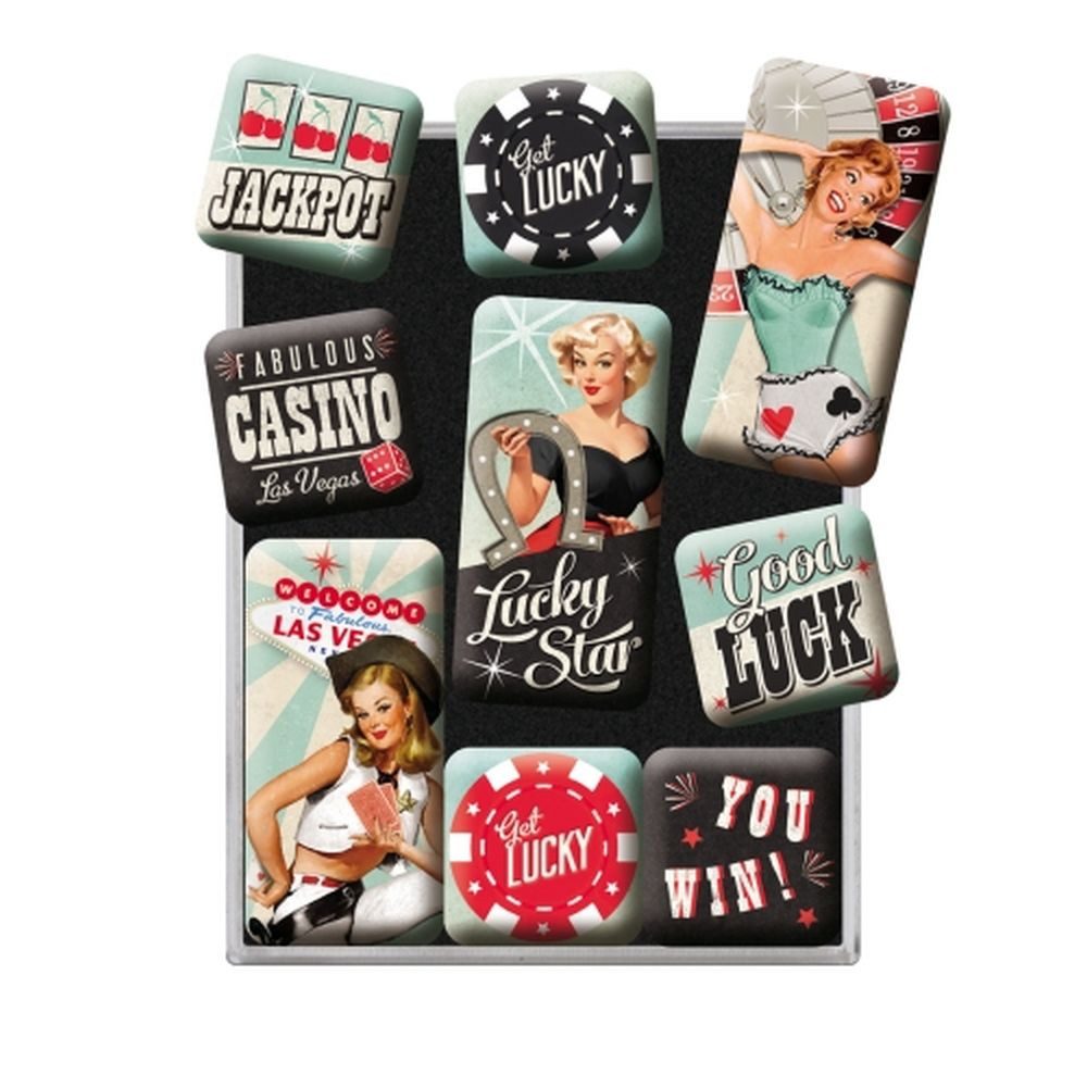 Nostalgic-Art Magnet 9tlg. Magnetset - Pin Up - Get Lucky