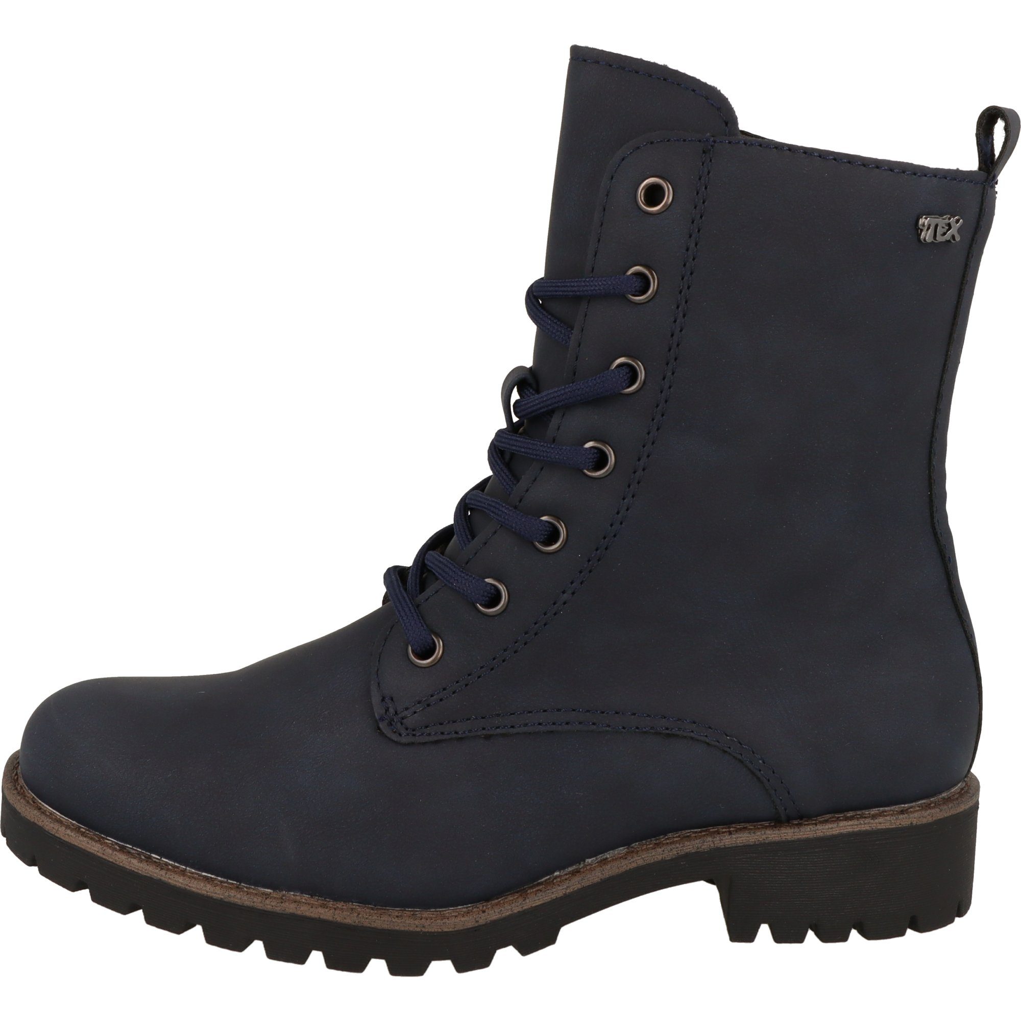 gefüttert Winter Mädchen Schnürstiefel Indigo Schnürstiefel Tex Schuhe 452-205 Navy