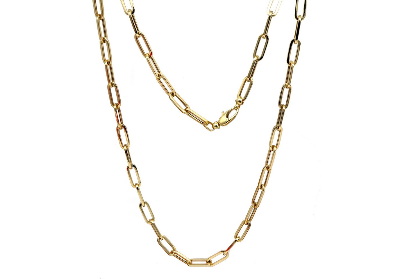 G & J Goldkette Paper Clip 585/14Karat Gold 4,5mm 19 - 50cm (inkl. Schmucketui), Made in Germany