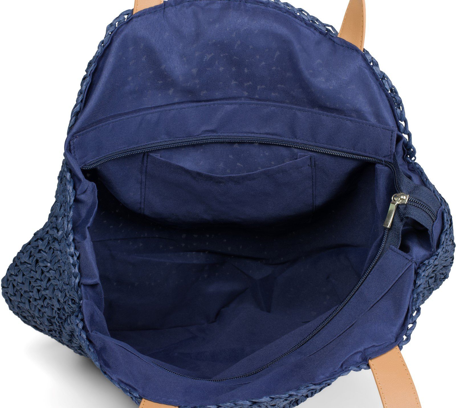 styleBREAKER Schultertasche Runde Flecht Schultertasche - Basttasche (1-tlg) – Bild 4 von 5