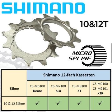 Shimano Fahrradkurbel Shimano Deore SLX XT XTR Kassetten Verschleiß Ersatz Ritzel 10 & 12 Z