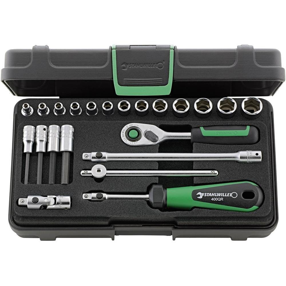 Stahlwille Steckschlüssel Steckschlüssel-Garnitur 1/4″ 22tlg