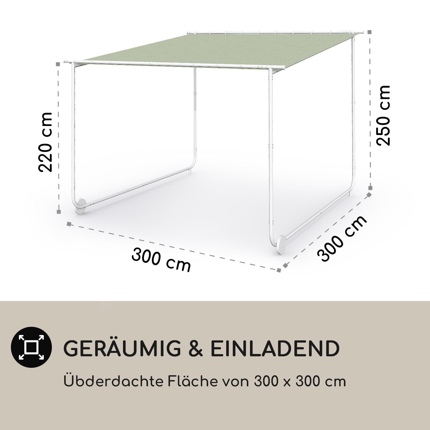 blumfeldt Pavillon Gazebo Nantes Wheeled, (Packung, Set), Pergola Terrassenüberdachung Grillpavillon Gartenpavillon Terrasse