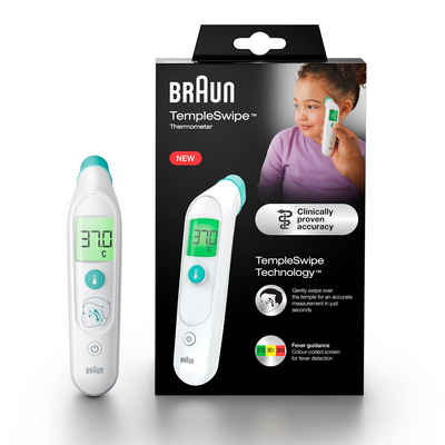 Braun Fieberthermometer »TempleSwipe™ Stirn-Thermometer BST200WE«, Kinische Genauigkeit, für alle Altersgruppen