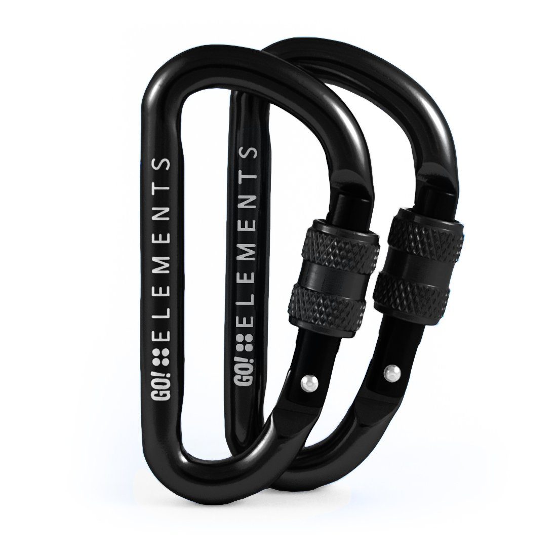 GO!elements Karabiner Micro 6, (2Stück), Schlüsselanhänger Mini Karabinerhaken klein mit Schraubverschluss