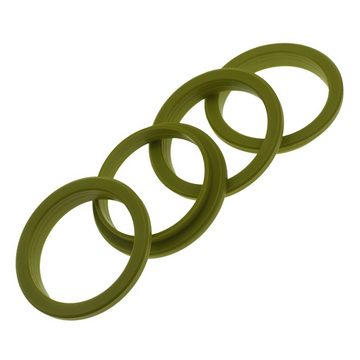 RKC Reifenstift 4x Zentrierringe Olivgrün Felgen Ringe Made in Germany, Maße: 72,2 x 57,1 mm