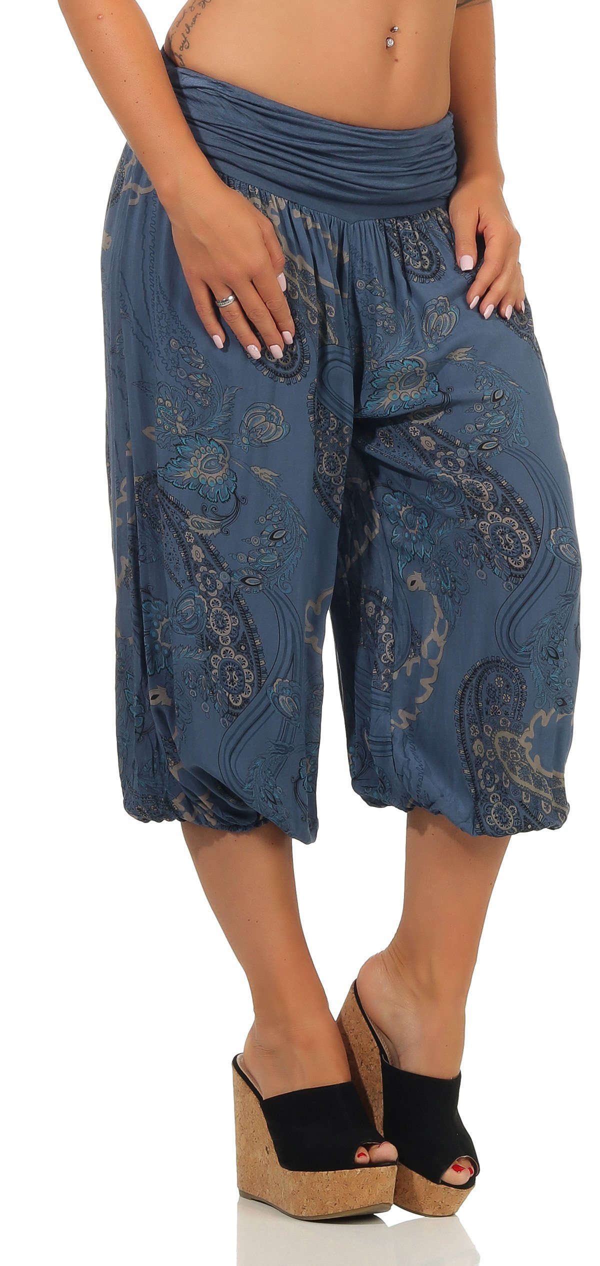 malito more than fashion Haremshose malito Damen kurze Aladinhose mit Print günstig online kaufen