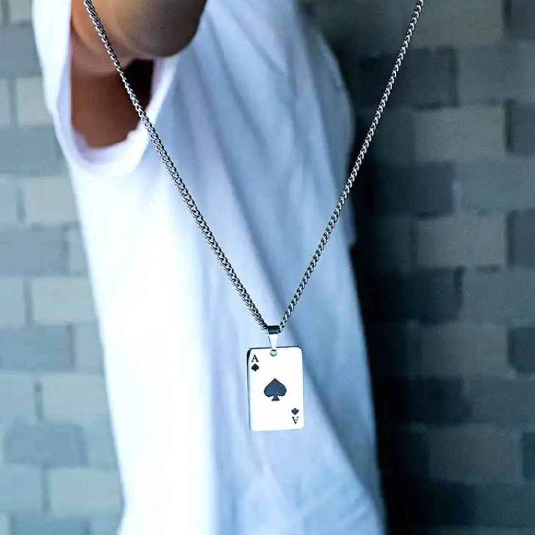 Sanixa Schmuckset Partnerketten Set Silber Paarschmuck Halsketten Liebe Freundschaft (Verlobung Hochzeit Geburtstag, 4-tlg., Geschenk für Sie & Ihn, wasserfest  – Bild 3 von 5