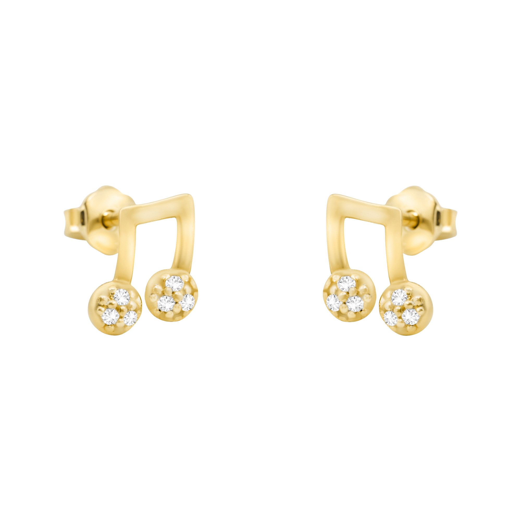 Sofia Milani Paar Ohrstecker Achtel Musiknote, 925 Silber Damen Schmuck - E günstig online kaufen