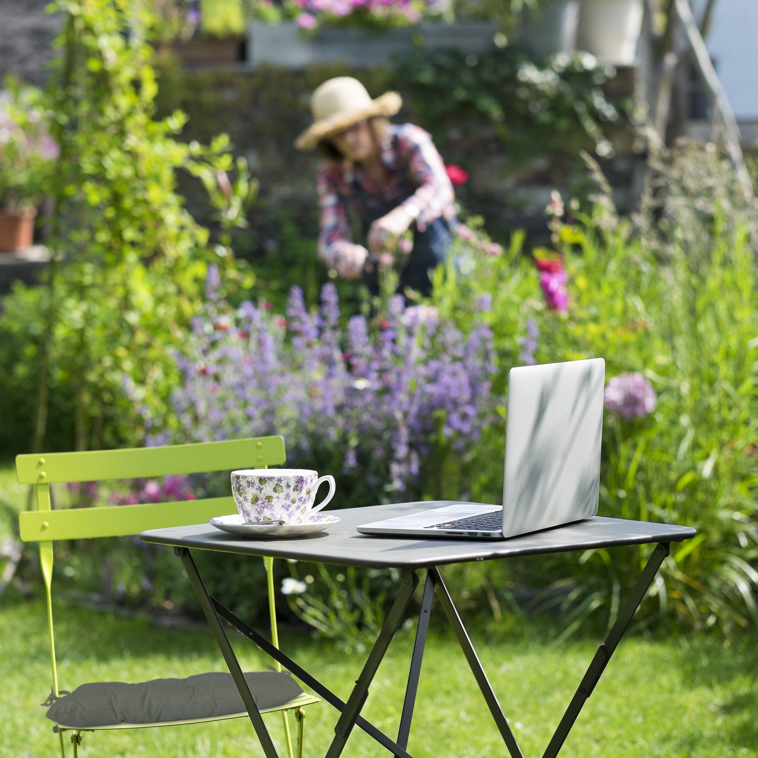 Set grau Stuhlkissen 4er Stuhlkissen relaxdays