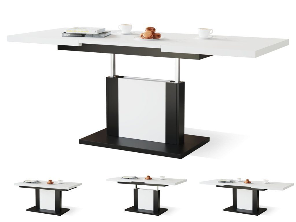 designimpex Couchtisch Design Orion stufenlos höhenverstellbar günstig online kaufen