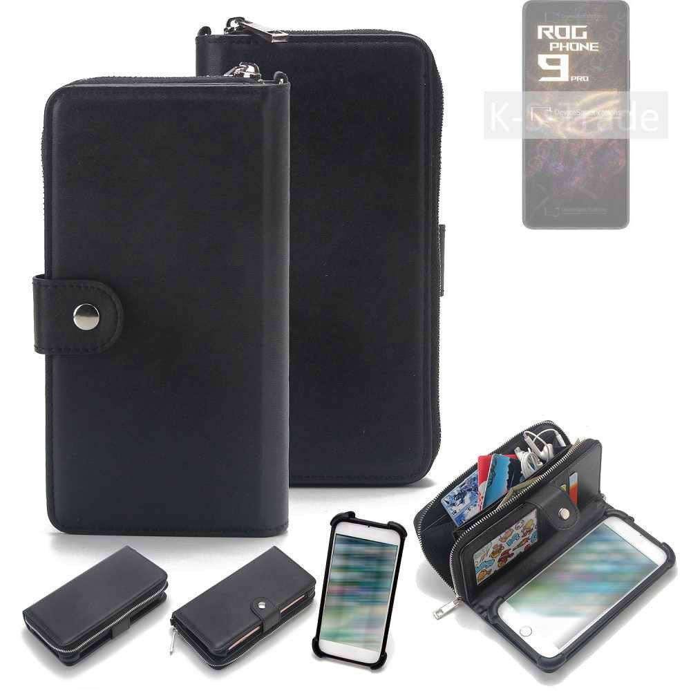 K-S-Trade Handyhülle für Asus ROG Phone 9 Pro, 2in1 Handyhülle Schutzhülle & Portemonnee Cover Handy Hülle