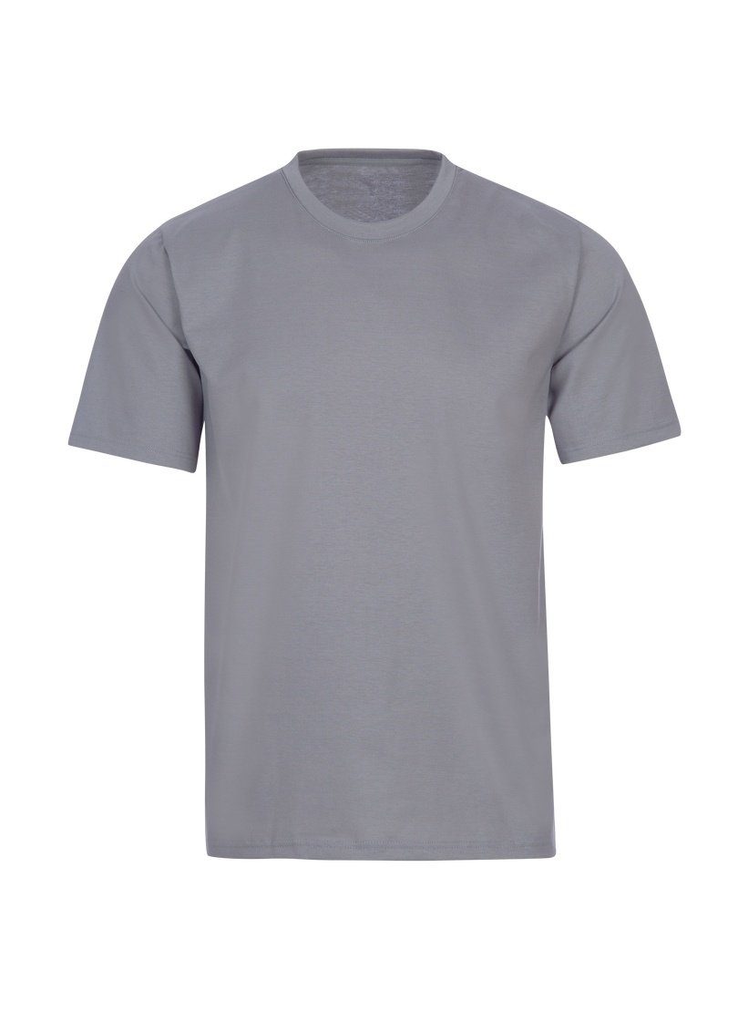 cool-grey Baumwolle Trigema T-Shirt T-Shirt DELUXE TRIGEMA