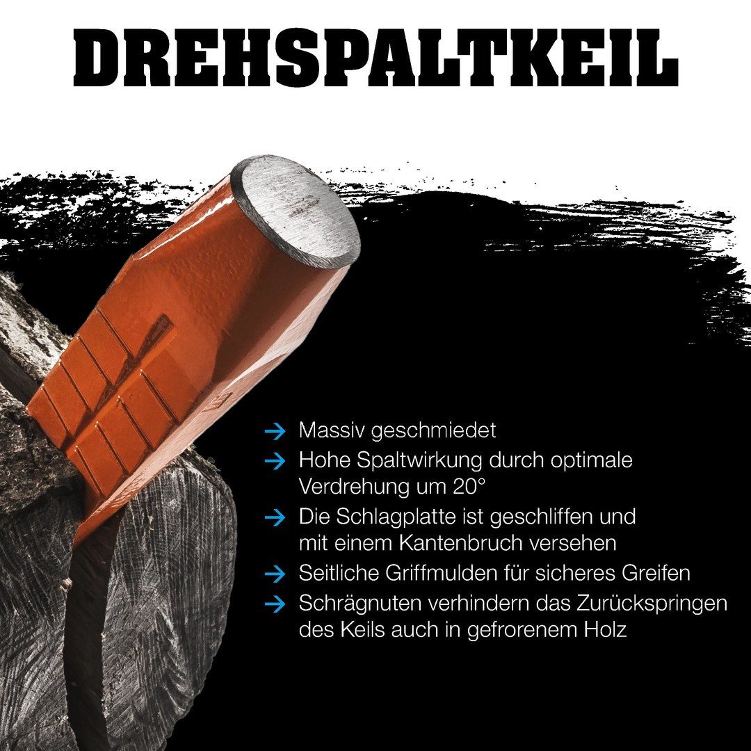 Beil HALDER Drehspaltkeil Länge 260 mm / Schneidlänge 50 mm inkl. Transport