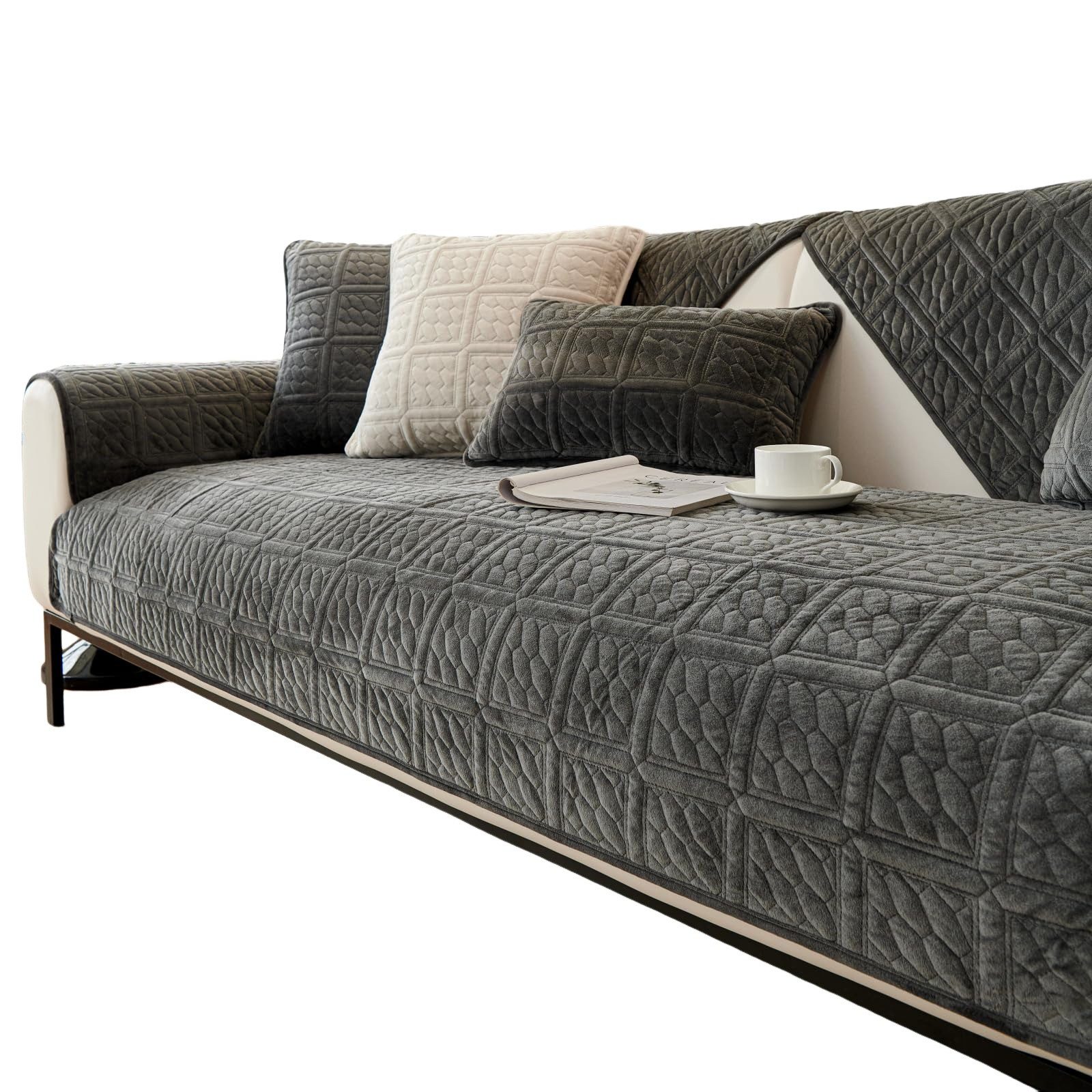 Coonoor Sofaschoner Milchsamt Superweiche Sofa Überzug L Form U 1/2/3/4 Sit günstig online kaufen