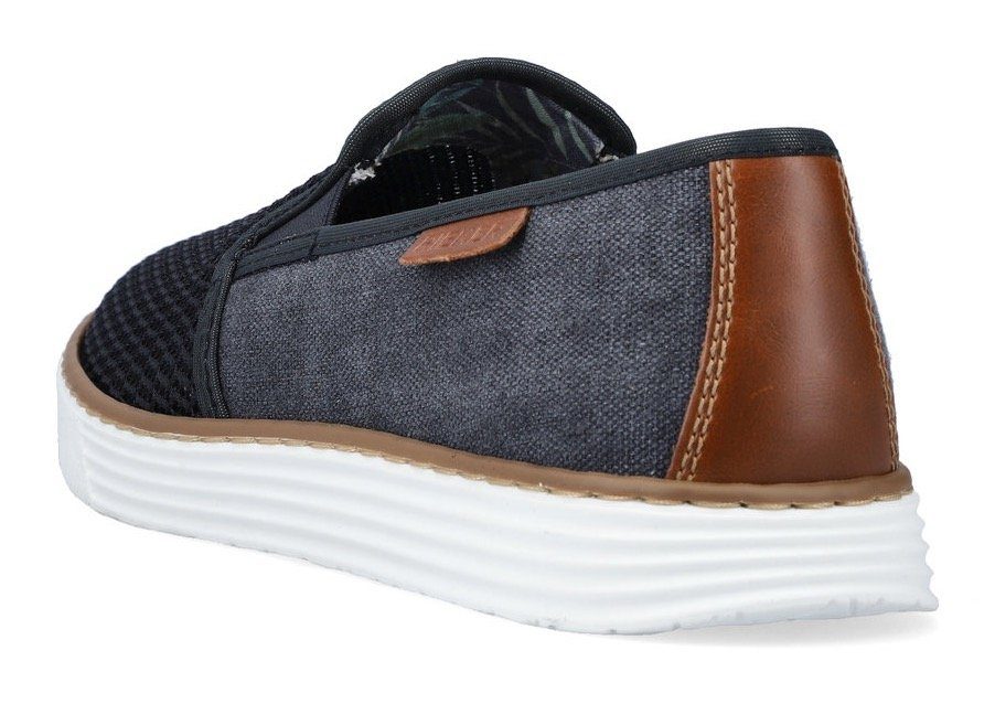 Rieker Slip-On Sneaker mit Innenfutter gemustertem blau