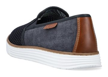 Rieker Slip-On Sneaker Casual Slipper, Freizeitschuh mit gemustertem Innenfutter