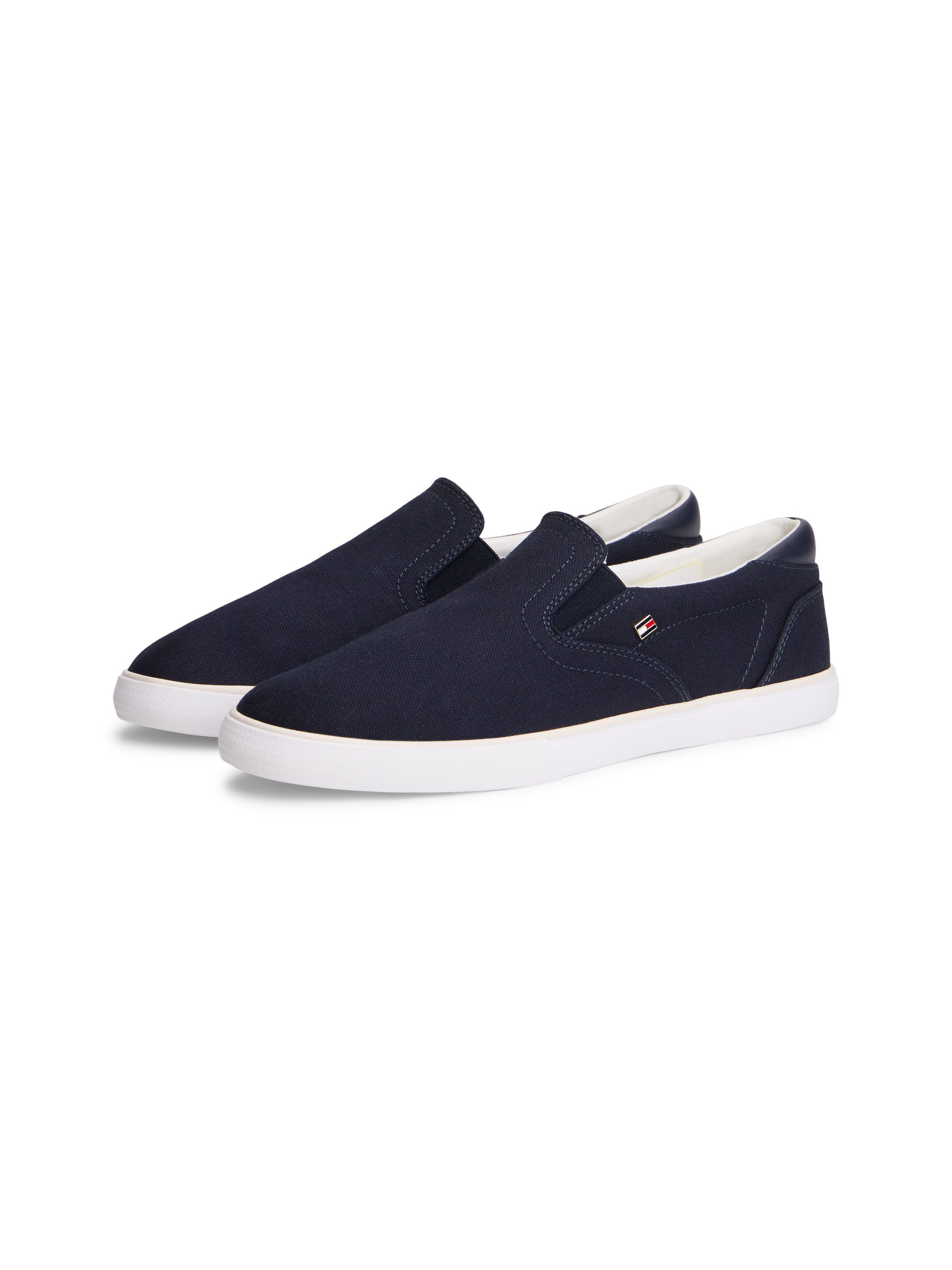 Tommy Hilfiger TH LOW PROFILE SLIP ON Slipper Freizeitschuh, Loafer, Slipper mit edlem Logoemblem
