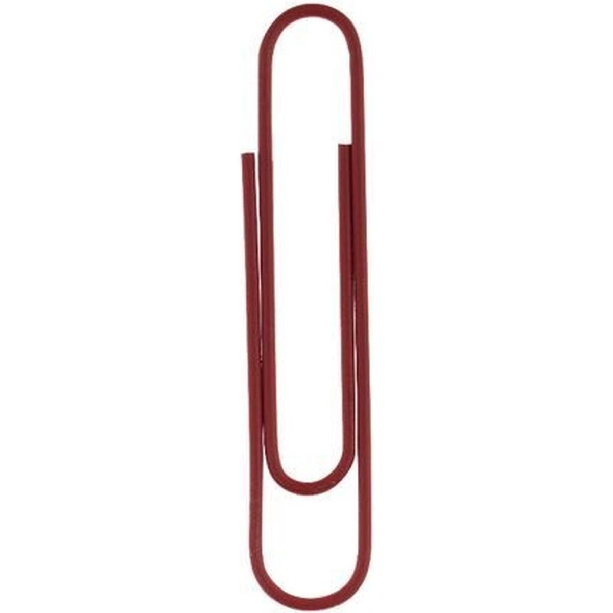 ALCO Büroklammer Briefklammer Metall kunststoffüberzogen 50mm rot VE=100 Stück