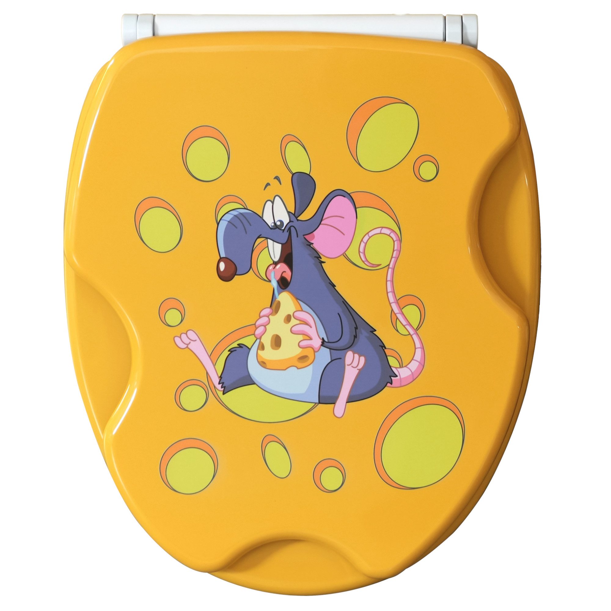 Sanilo WC-Sitz Cheesy mit Absenkautomatik & Quick Release, Premium Toilettendeckel, abnehmbar, leichte Montage von oben