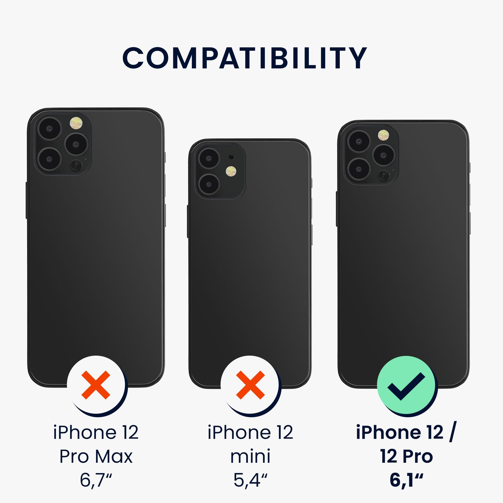 kwmobile Handyhülle Slim Case für Apple iPhone 12 / 12 Pro, Hülle Silikon Handy - Handyhülle gummiert – Bild 5 von 5