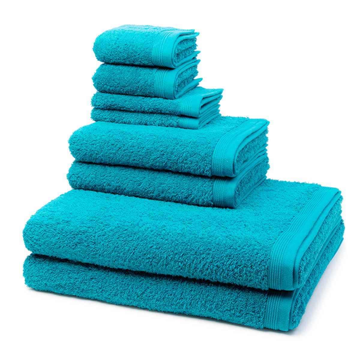 Möve Handtuch Set Superwuschel, Walkfrottee (Spar-Set, 8-St), 2 X Seif- 2 X Gäste- 2 X Dusch- 2 X Handtuch im Set - Baumwolle