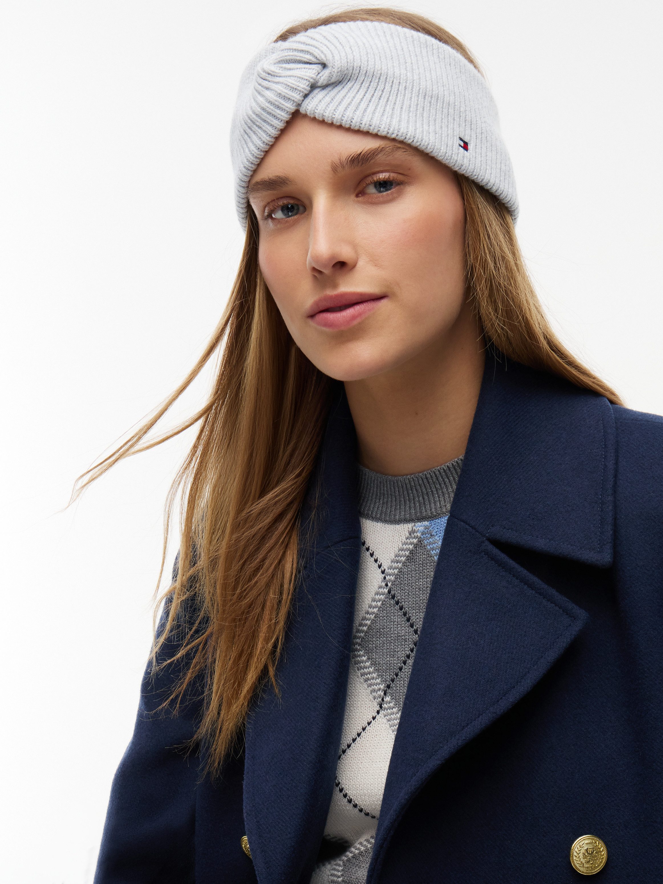 Tommy Hilfiger Stirnband TH FLAG KNIT HEADBAND mit Woll-Anteil