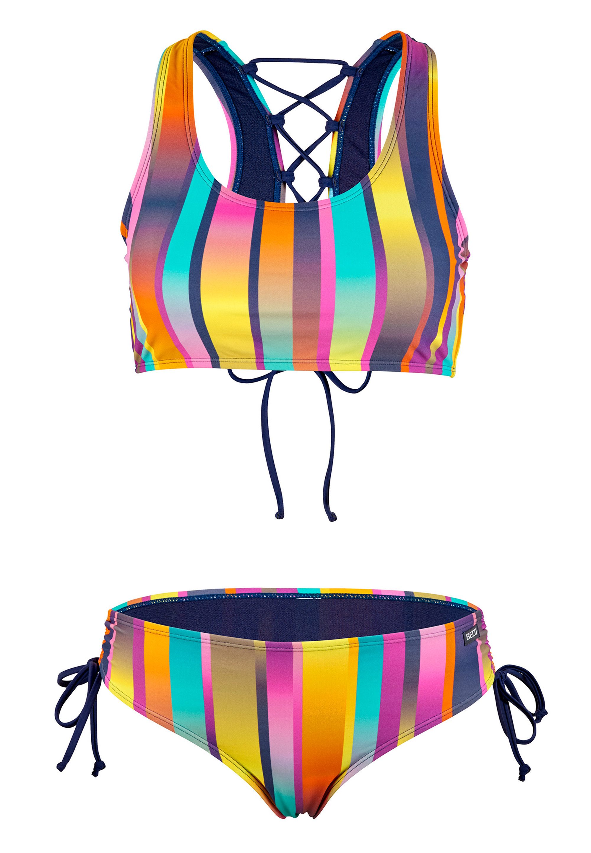 Beco Beermann Triangel-Bikini-Top Summer Stripes, mit flexibler Rückenschnürung