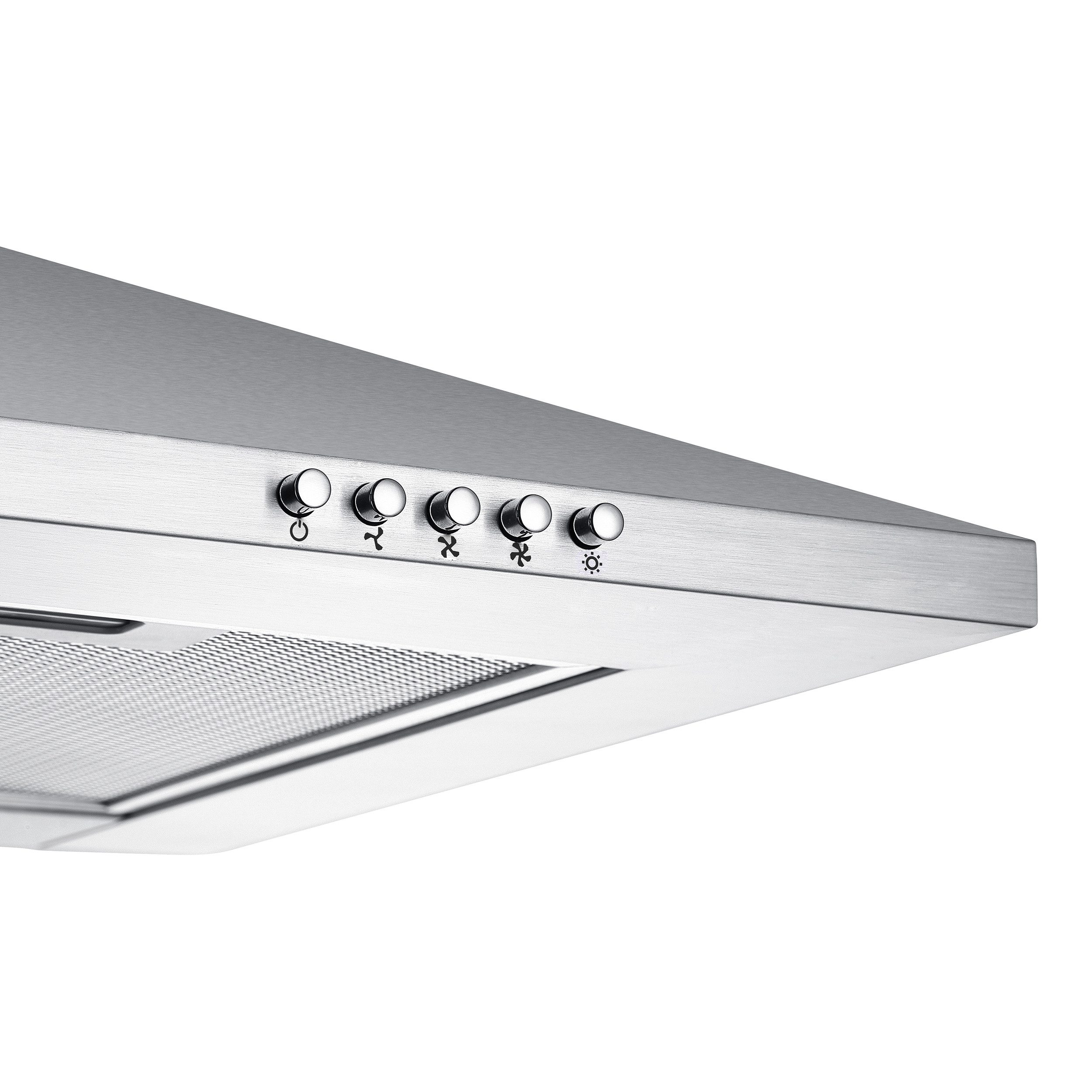 CIARRA Wandhaube 370 m³/h Dunstabzugshaube Umluft & Abluft 3 Stufen leise Serie CAS6201A 60 cm Abzugshaube mit LED-Beleuchtung Druckknopf Edelstahl – Bild 5 von 5