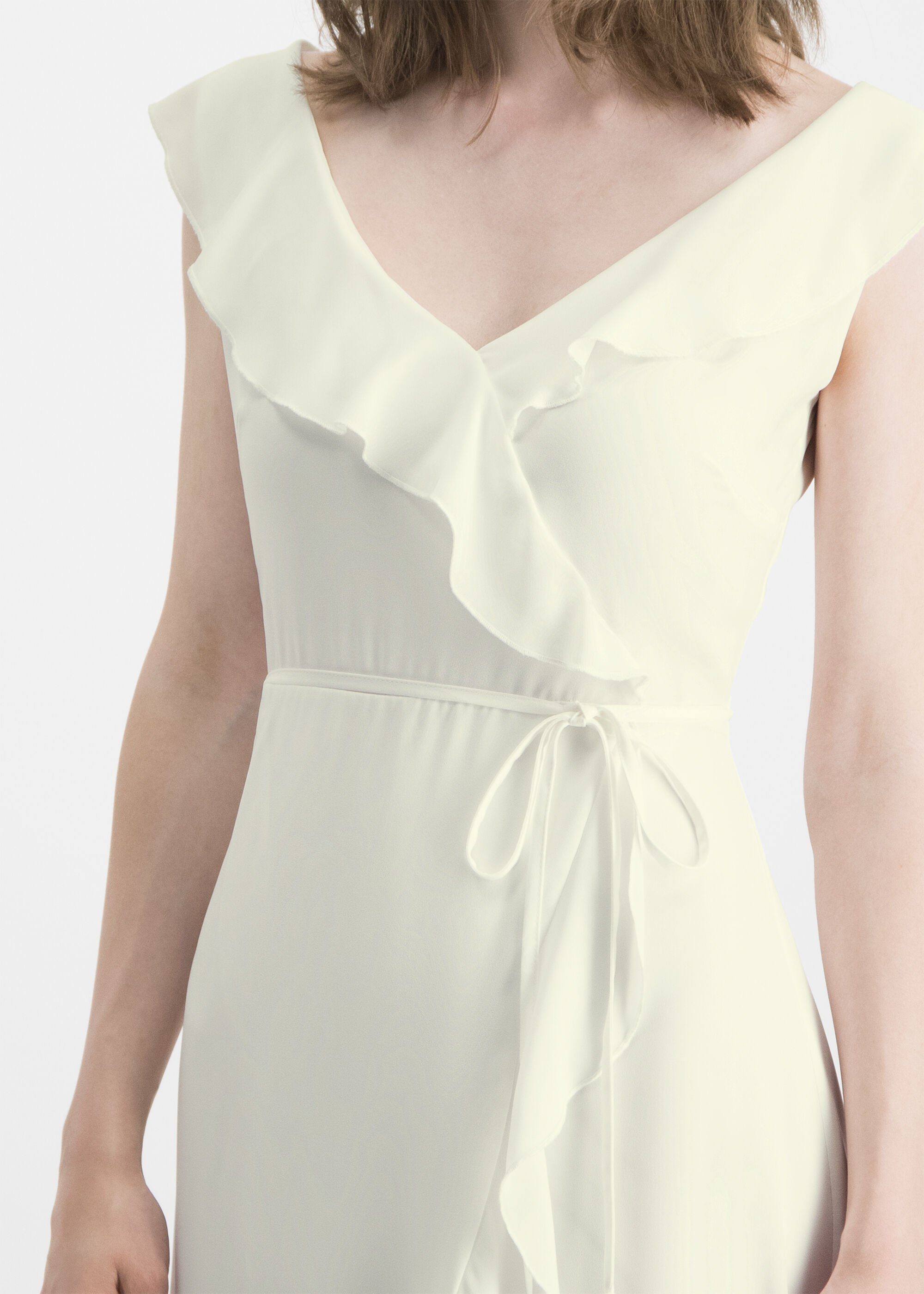 Nicowa A-Linien-Kleid DINOWA mit und asymmetrischen Volants Zierschleife