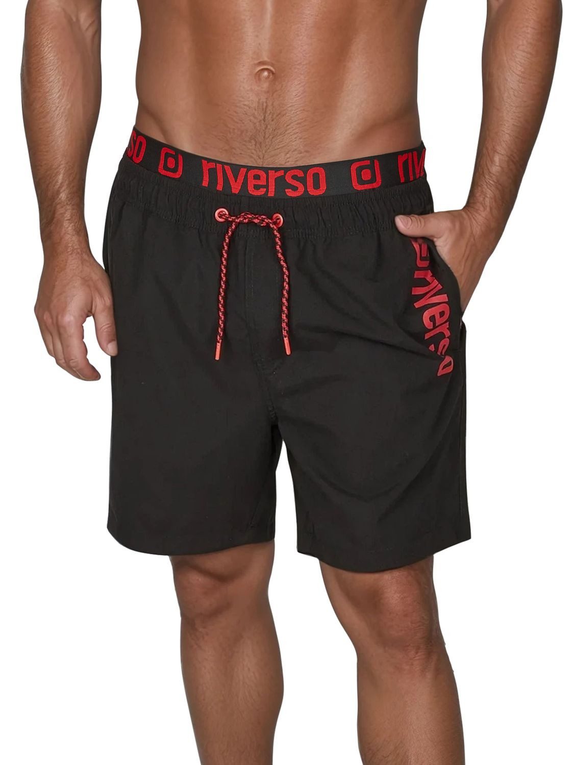 riverso Badeshorts Herren Badehose RIVBobby Regular Fit (1-St) Sportshorts mit Kordelzug