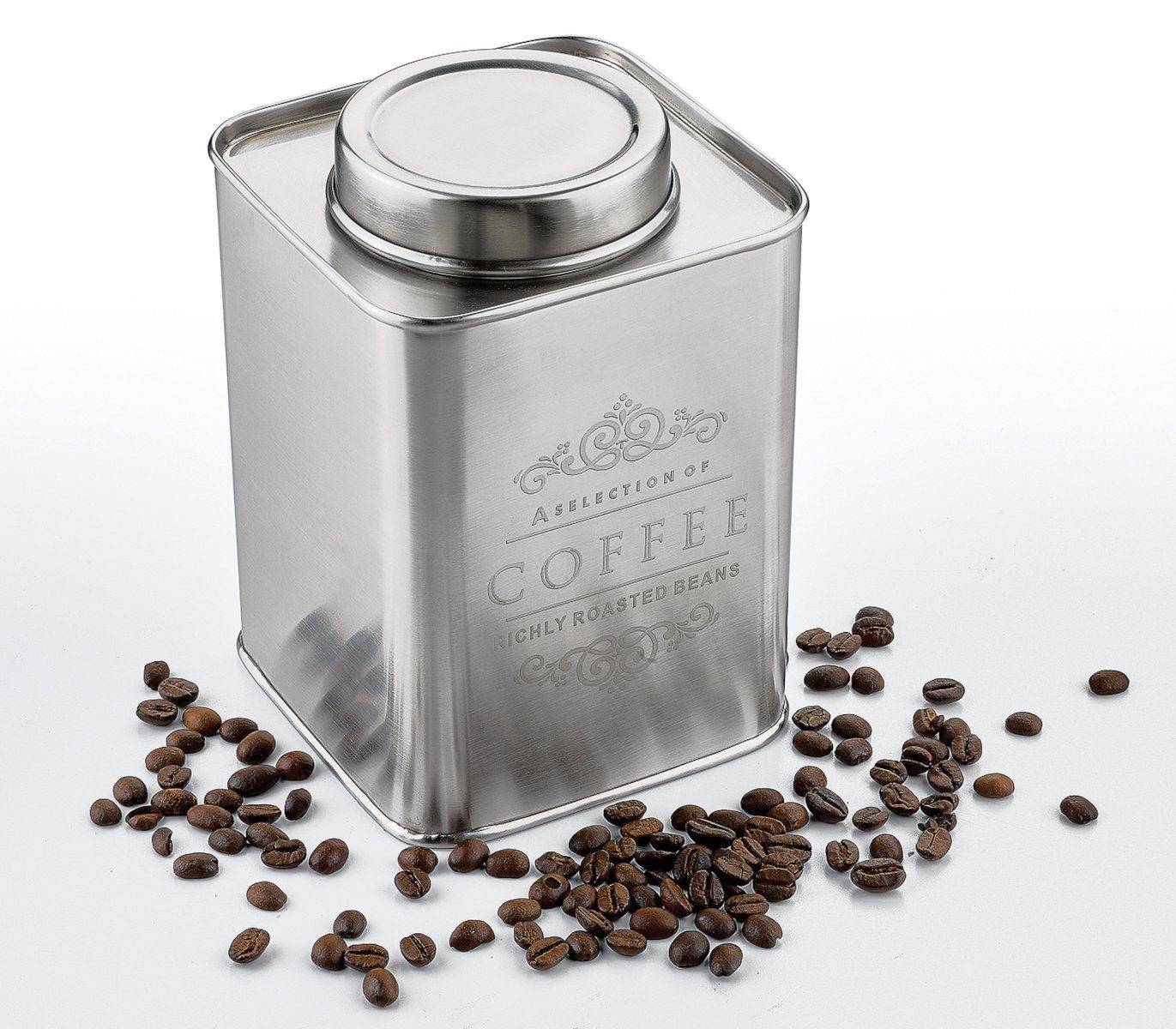 ZASSENHAUS Vorratsdose Vorratsdose Coffee Edelstahl 500 g, Edelstahl
