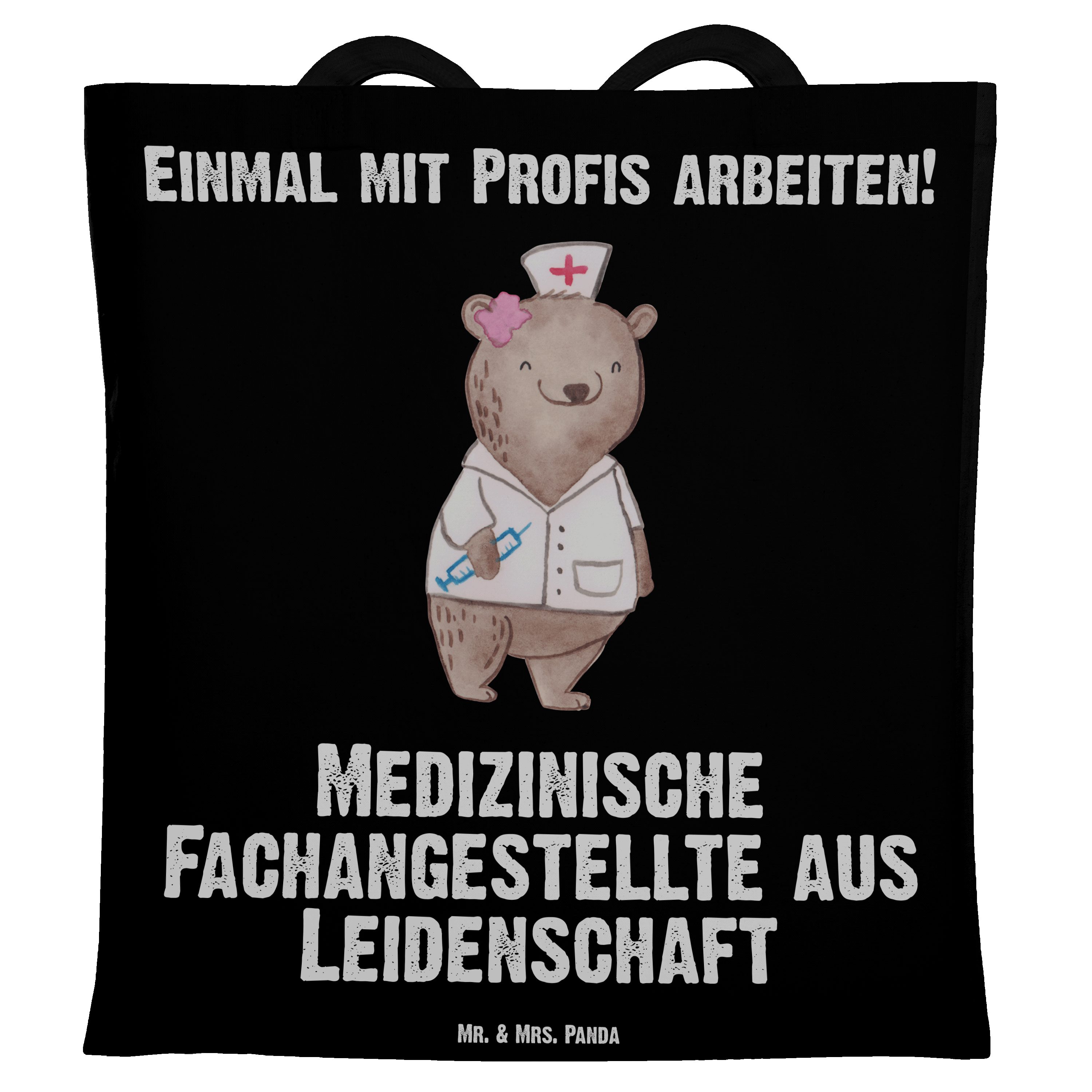 - Geschenk, Medizinische Mrs. Schwarz aus Fachangestellte Tragetasche E (1-tlg) & Leidenschaft - Mr. Panda