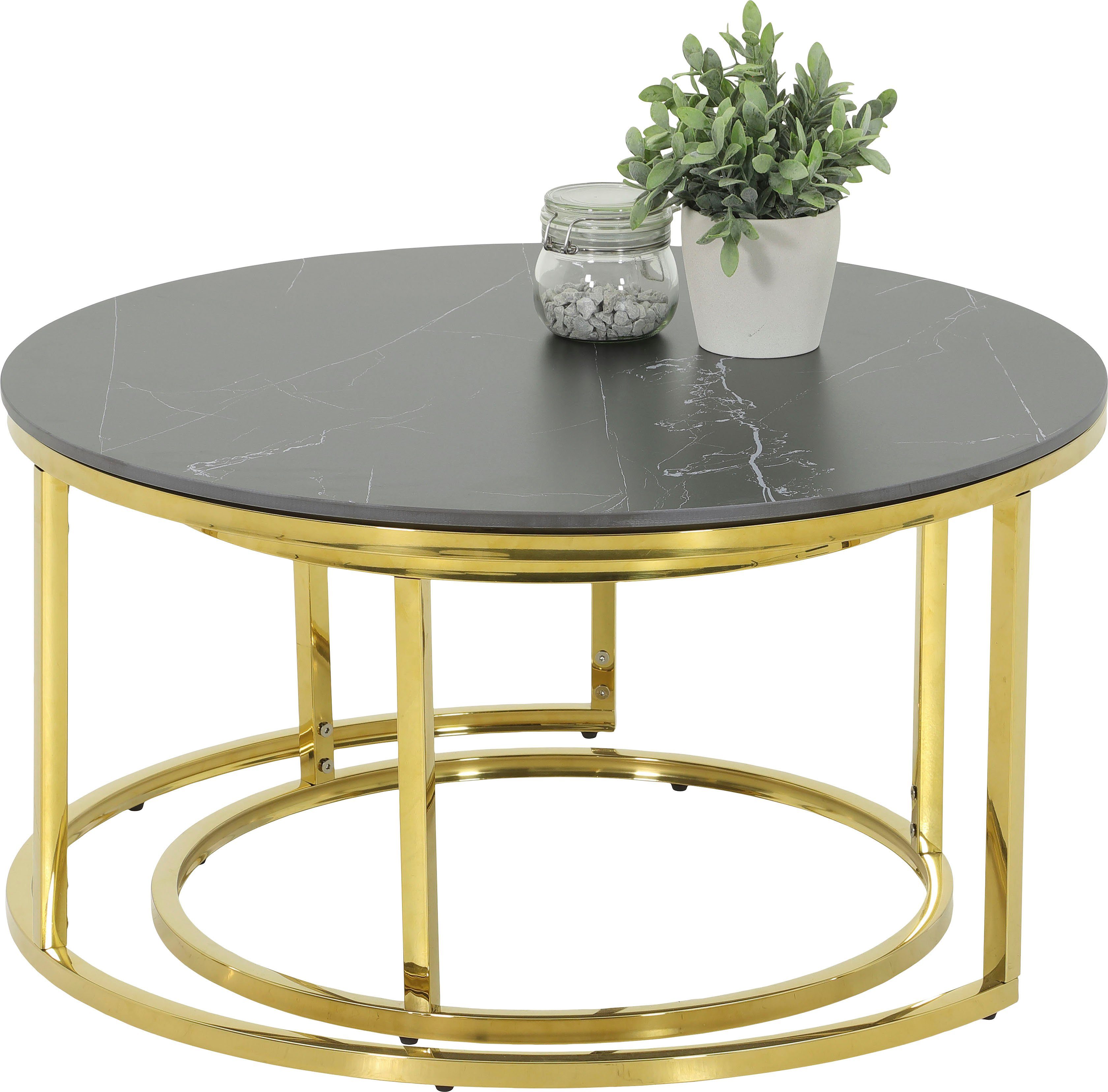 HELA Satztisch LUIS Topseller, Couchtisch rund (Set, 2-St), 2er Set, 12mm S günstig online kaufen