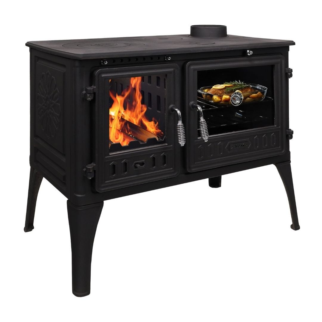 365 Kaminofen 365® Küchenherd Cook Lite schwarz 8,5 kW Gusseisen A+, 8,5 kW