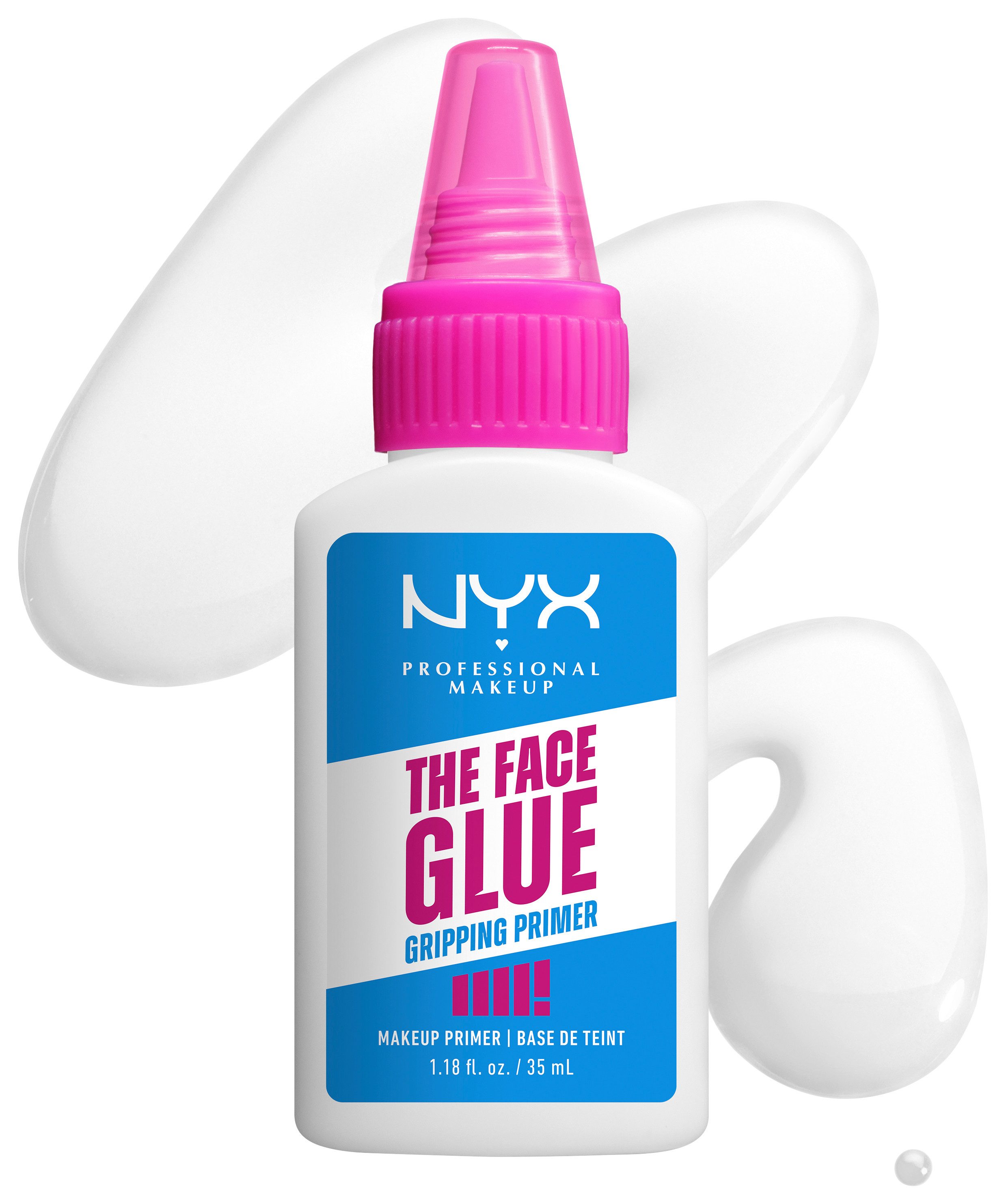 NYX PROFESSIONAL MAKEUP Primer THE FACE GLUE MAKEUP GRIPPING PRIMER, Sorgt für langanhaltendes Make-up, transparent, keine Rückstände.