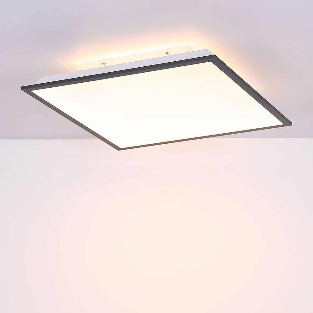 etc-shop LED Aufbau LED Lampe LED-Leuchtmittel Backlight fest verbaut, Ess Neutralweiß, Decken Zimmer ALU Deckenleuchte, Panel graphit