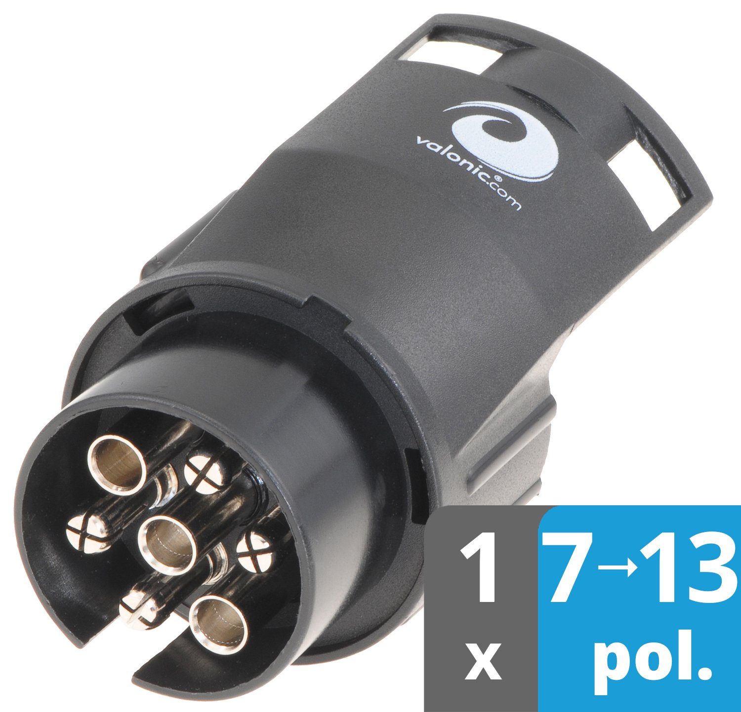 Anhänger Adapter 13 auf 7 polig 12V Anhängerkupplung Stecker AHK  Kurzadapter PKW