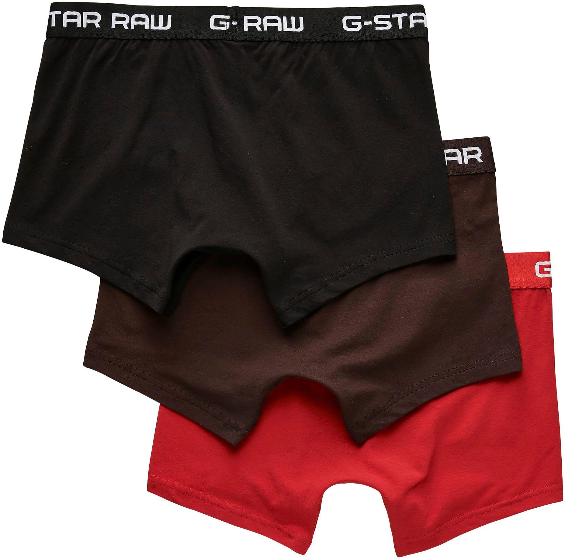 G-Star RAW Boxer Classic trunk clr 3 pack (Packung, 3-St., 3er-Pack) rot, bordeaux, schwarz