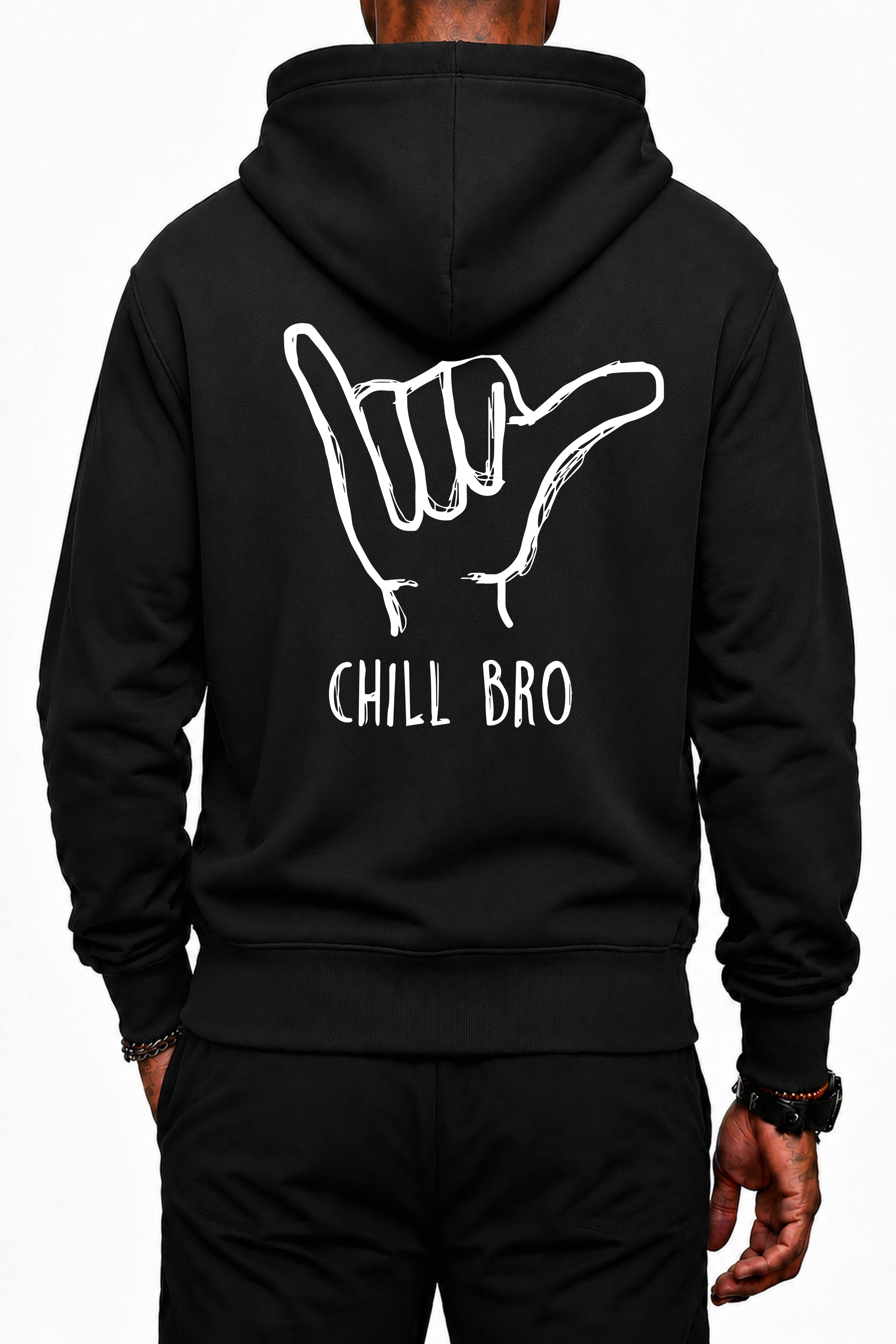 Banco Hoodie Herren Hoodie Pullover mit Kapuze Langarm Longshirt "Chill Bro" Hochwertiger Print, auffälliges Motiv für individuelle Looks