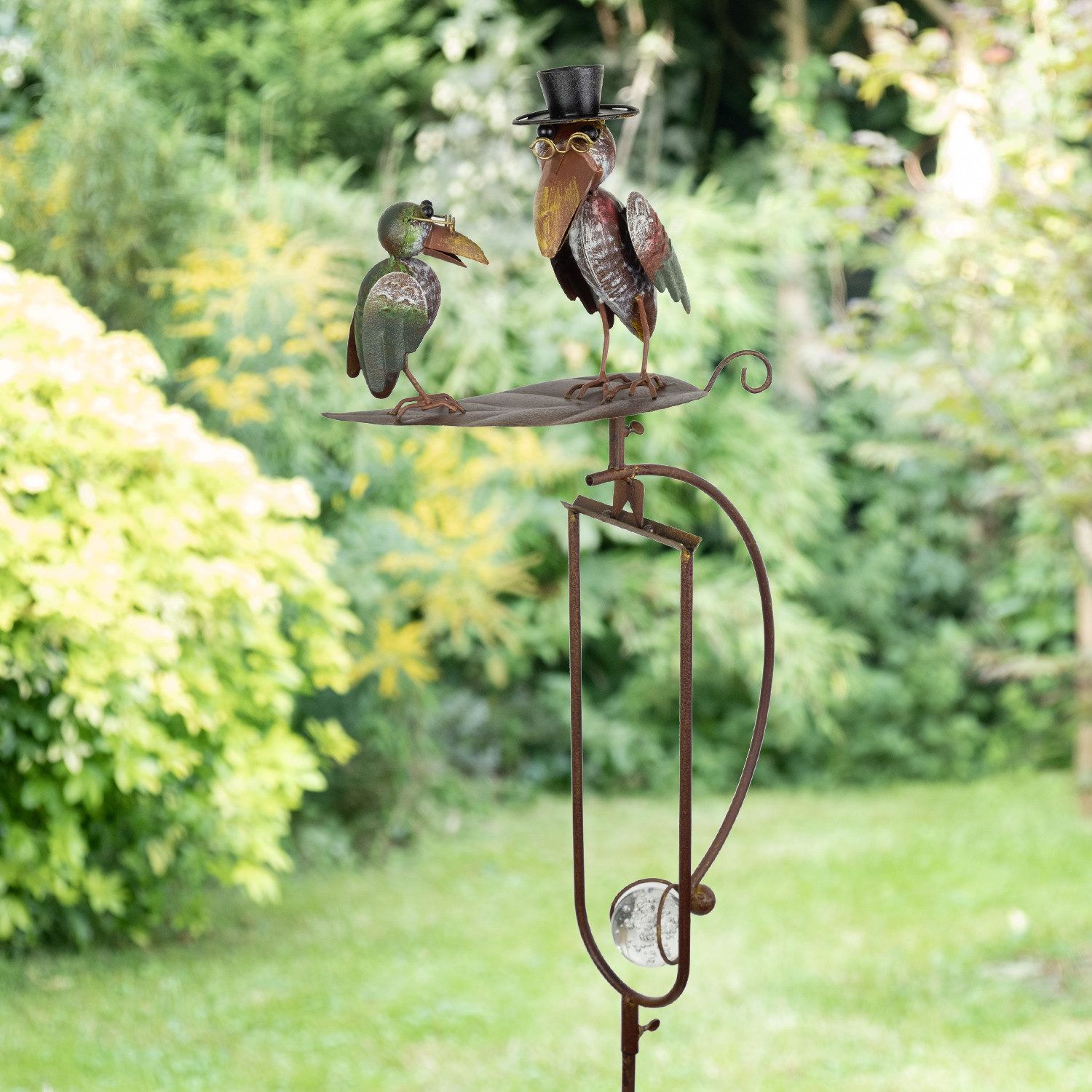 Moritz Gartenstecker Gartenstecker Vögel mit Pendel & Glaskugel 150 cm