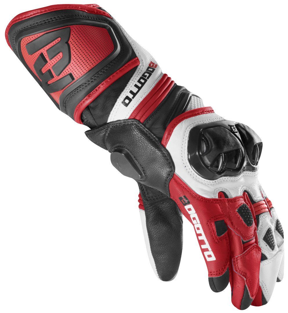 Motorradhandschuhe Bogotto Motorradhandschuhe Black/Red/White Veloce