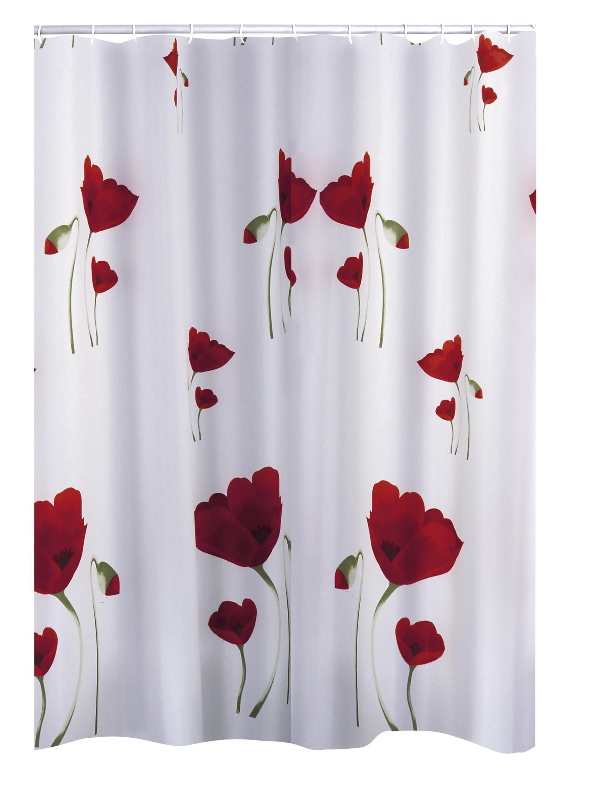 Ridder Duschvorhang Mohn rot Breite 180 günstig online kaufen