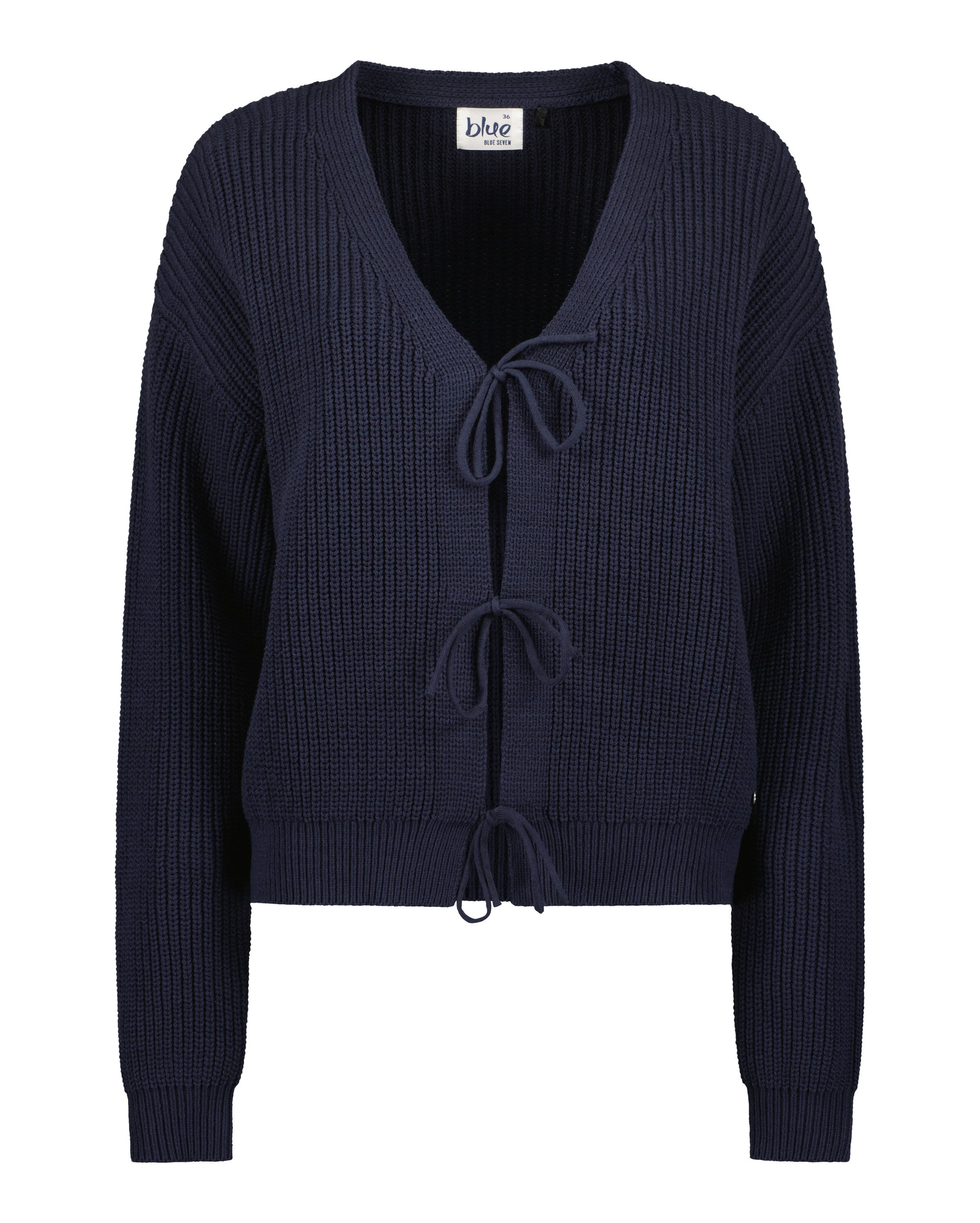 Blue Seven Strickjacke Strickjacke mit V-Ausschnitt (1-tlg)