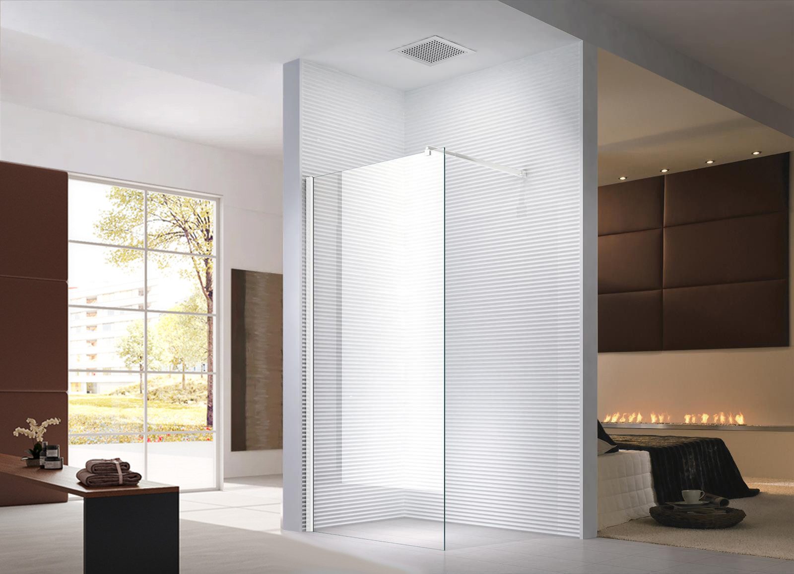 Glaszentrum Hagen Walk-in-Dusche Glaszentrum Hagen (WH) 60x200 cm Walk in Dusche, ESG Glas