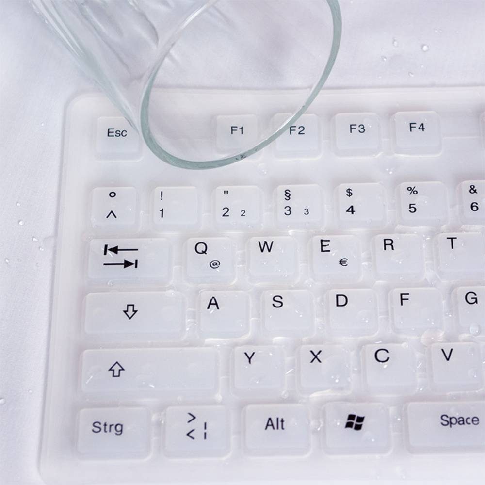 LogiLink Flexible USB-Tastatur ID0018A Tastatur (Faltbar, Spritzwassergeschützt, Staubgeschützt)