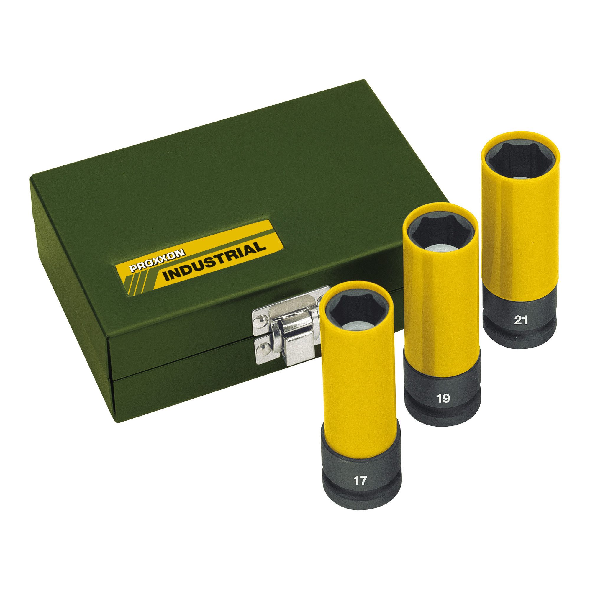 PROXXON INDUSTRIAL Kreuzschlüssel Proxxon Impact Steckschlüsselsatz, 1/2", 3-tlg. (17, 19, 21 mm), 85mm