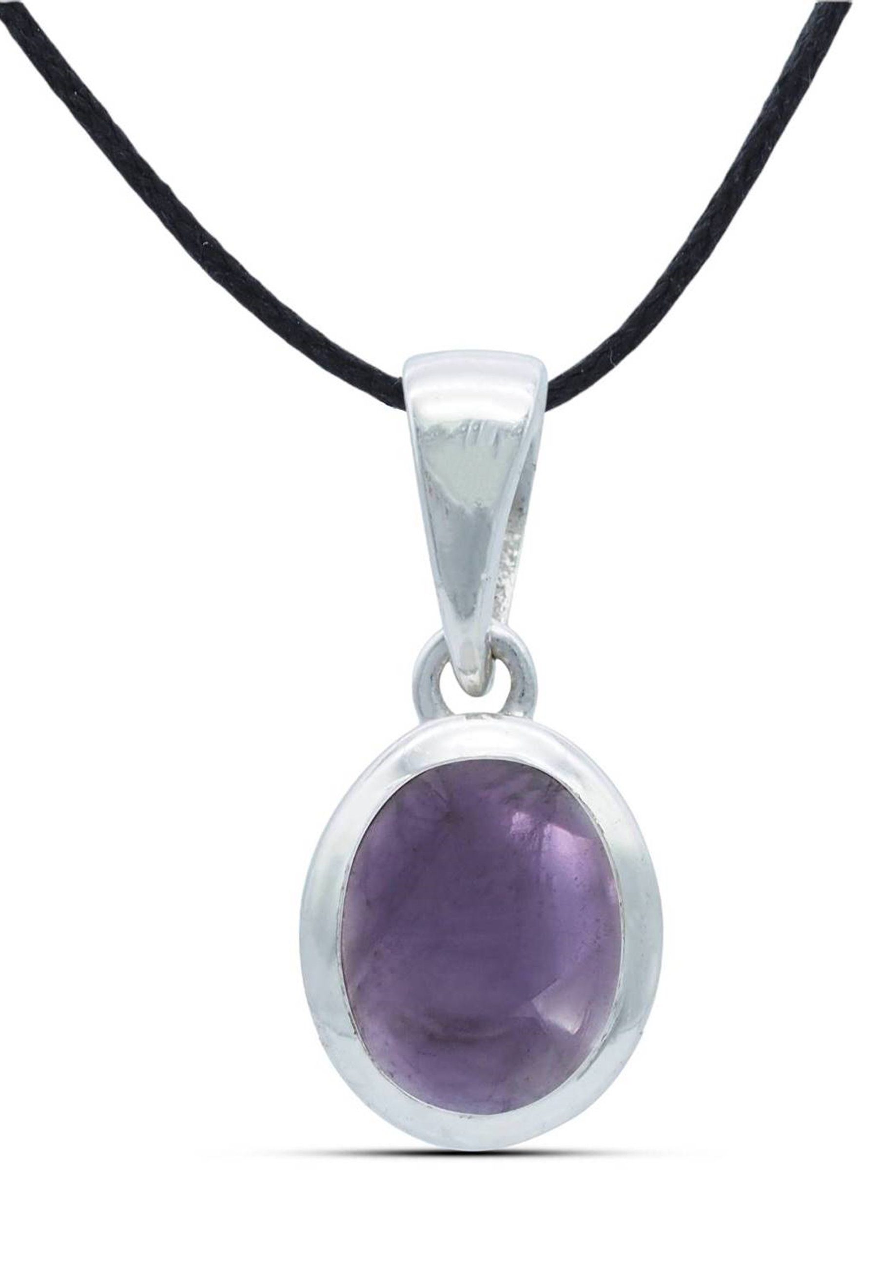 mantraroma Kettenanhänger 925er Silber mit Amethyst