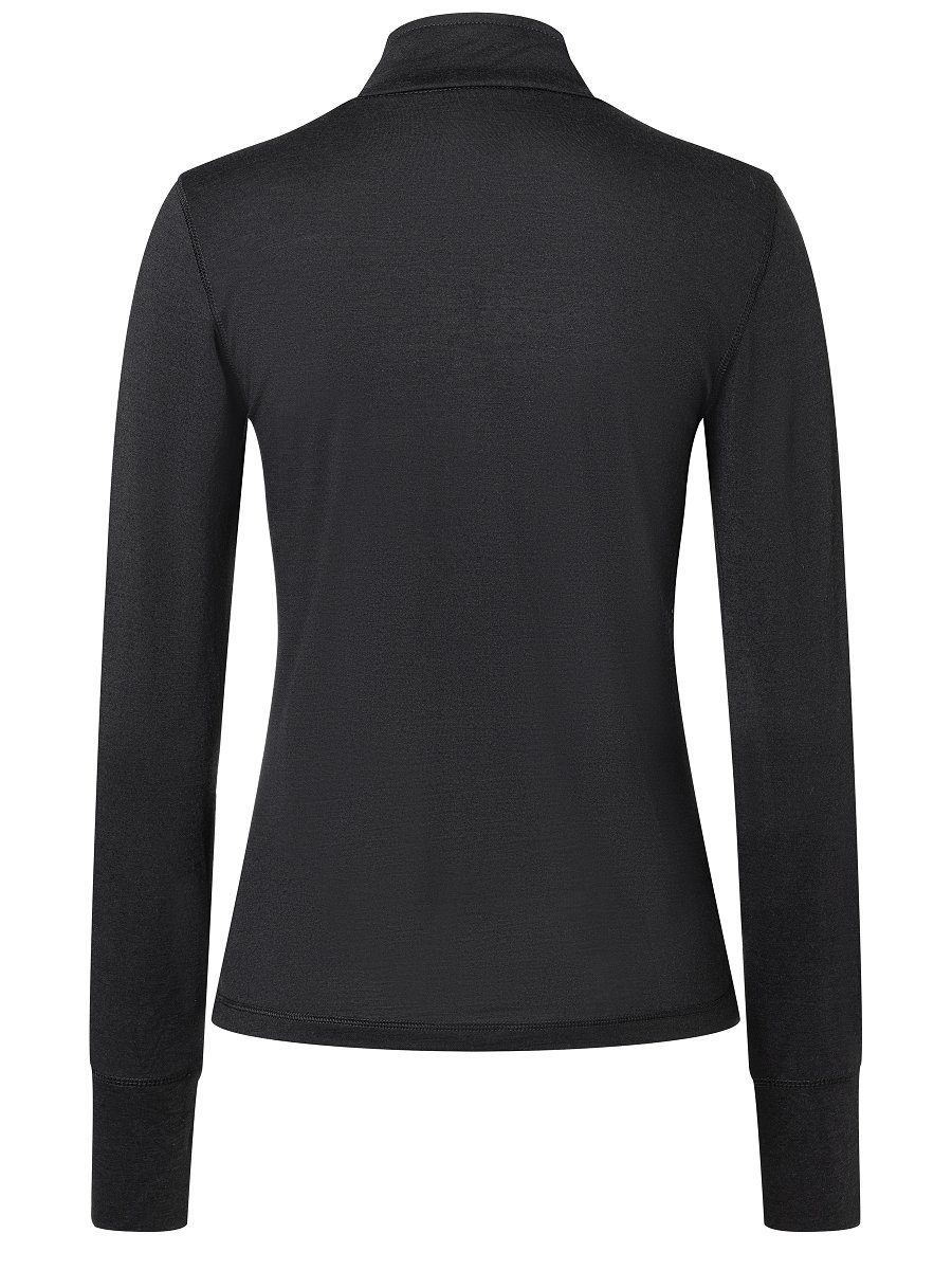 TUNDRA175 ZIP Funktionsshirt funktioneller SUPER.NATURAL 1/4 Jet Longsleeve Merino Merino-Materialmix Black W