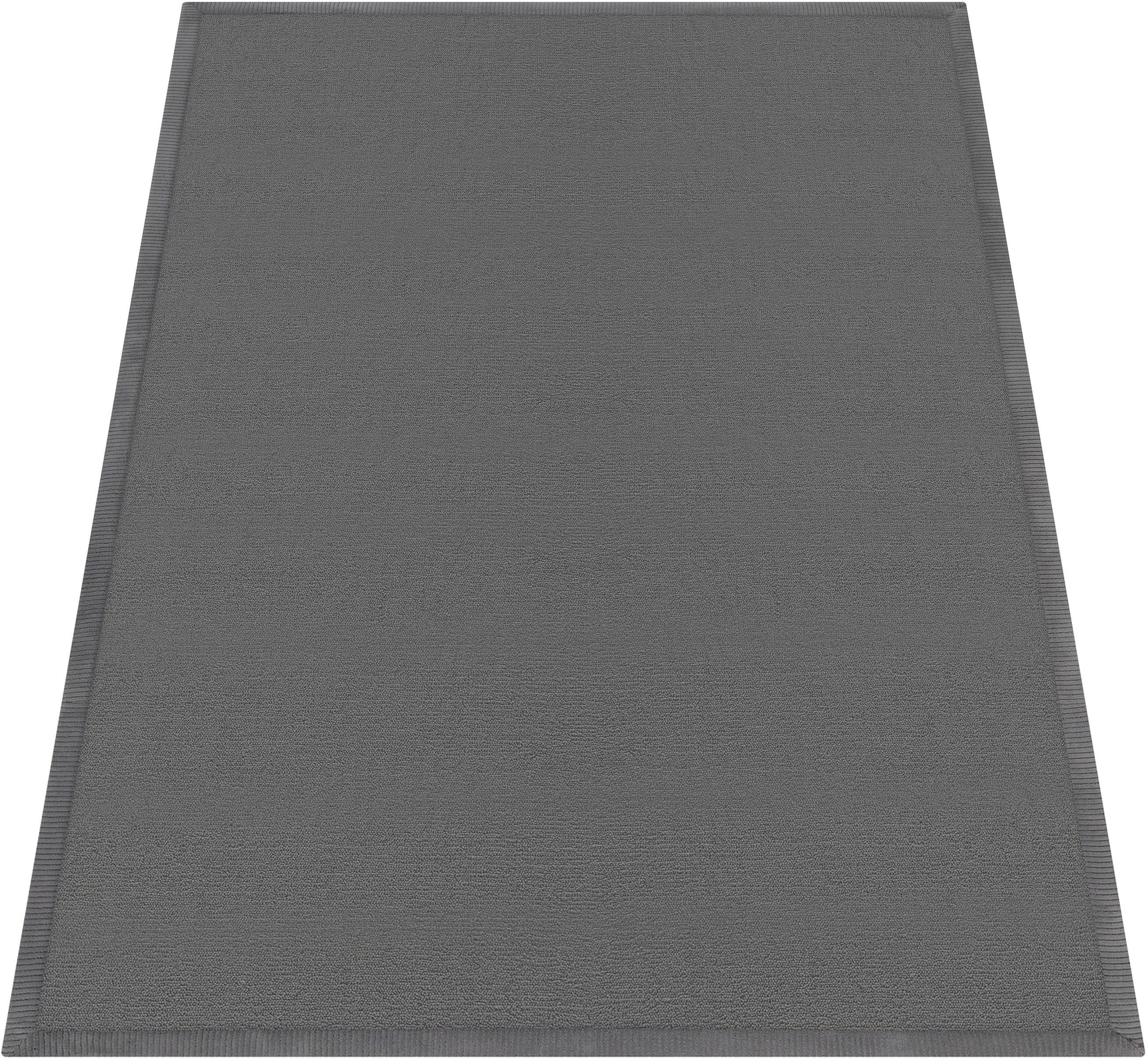 Paco Home Teppich Tatami 475, rechteckig, Höhe: 24 mm, Kurzflor, Uni-Farben, mit Memory Foam, waschbar